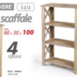 Scaffale BAGNO 4 Ripiani Libreria Design Casa Ufficio MARRONE 60*30*100 cm