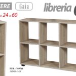 LIBRERIA SCAFFALE BASSA MODERNA 6 RIPIANI MENSOLE ROVERE SBIANCATO 90*24*h60 cm