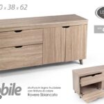 MOBILE BASSO PORTA TV TELEVISORE CREDENZA SALOTTO INGRESSO CUCINA LEGNO ROVERE