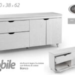 MOBILE BASSO PORTA TV TELEVISORE CREDENZA SALOTTO INGRESSO CUCINA LEGNO ROVERE B
