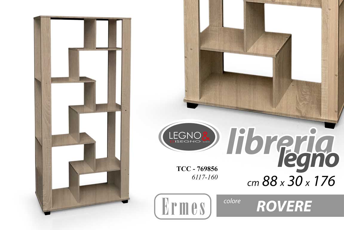 8025569769856 Libreria Scaffale Mobile Ufficio Ripiani Archiviazione Documenti 88*30*H176 - immagine 1