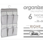 Organizer ARMADIO 6 Tasche APPENDINO GRUCCIA Porta Oggetti Bagno Camera RIGHE