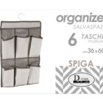 Organizer ARMADIO 6 Tasche APPENDINO GRUCCIA Porta Oggetti Bagno Camera SPIGA