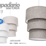 LAMPADARIO MODERNO TELA SALOTTO CUCINA Lampada a Sospensione TONDO E27 40W 32*35