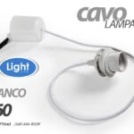 CAVO LAMPADARI LAMPADARIO 60 CM PORTA LAMPADA E 27 BIANCA MODERNO CLASSICO LIGHT