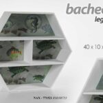 BACHECA PORTA OGGETTI DA PARETE MARE LEGNO DESIGN CLASSICO MODERNO 40*10*34,5CM