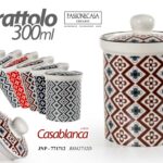 BARATTOLO CERAMICA CUCINA Contenitore ERMETICO VINTAGE 300 ML COLOR 13 CM