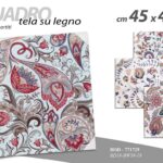 QUADRO STAMPA SU TELA Canvas LEGNO Floreale Multicolor MODERNO ASSORT 45*45 CM