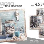 QUADRO STAMPA SU TELA Canvas LEGNO DECORO MARE NAVE NAUTICO ASSORTITI 45*45 cm