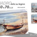 QUADRO STAMPA SU TELA Canvas LEGNO BARCA MARE NAVE SPIAGGIA ASSORTITI 50*70 cm