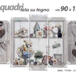 SET 5 QUADRI QUADRO PARETE FINESTRA TELA SU LEGNO STAMPA CUORE FINESTRE 90*150cm