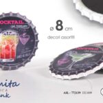 Magnete calamita frigo tappo vintage drink cocktail bar casa ceramica ass 8 cm
