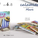 Magnete calamita frigo mare spiaggia vacanze souvenir casa ceramica ass 8x6 cm