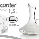 DECANTER VINO CON MANICO IN VETRO ELEGANTE CARAFFA Ristorante Pub CASA  1,7 LIT