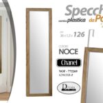 SPECCHIO SPECCHIERA DA PORTA PARETE CORNICE NOCE ACRILIC CLASSICO MODERNO 126*36