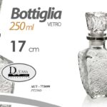 BOTTIGLIA per Whisky Liquori VINO BOTTIGLIETTA VETRO TAPPO ERMETICO 250ML 17*7cm