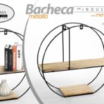 MENSOLA BACHECA 40 cm DA PARETE LIBRERIA SCAFFALE MURO METALLO MENSOLE LEGNO