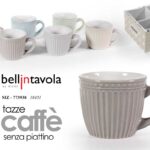 Set 6 tazzine tazze caffè moderne moka porcellana linea pastello vintage 90 ml