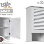 Pensile ARMADIO CUCINA BAGNO ANTA + RIPIANO Mensola Parete MODERNO 61*32*23 CM