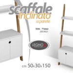 SCAFFALE PARETE INCLINATO PORTASCIUGAMANI APPOGGIO SCALA MENSOLE 150*50*30 cm