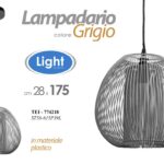 LAMPADARIO GRIGIO SOFFITTO SALOTTO CUCINA INGRESSO Lampada Sospensione 175*28 cm
