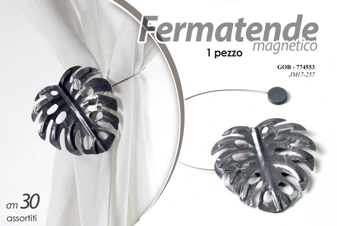 8025569774553 Reggi FERMA TENDA Embrasse Fermatenda REGGITENDA DRAPPEGGIO MAGNETICO FOGLIA - immagine 1