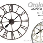 OROLOGIO DA PARETE STILE METALLO PLASTIC NUMERI Romani CLASSICO MODERNO 64*5 cm