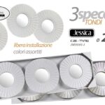 SET 3 SPECCHI DA PARETE DECORATIVI TONDO SPECCHIO LIBERA INSTALLAZIONE 25 cm B