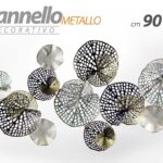 QUADRO METALLO PARETE PANNELLO DECORATIVO ARREDO NERO GRIGIO BRONZO 90*50*7 CM