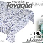 TOVAGLIA TAVOLA CUCINA MODERNA TESSUTO RETTANGOLARE MARE NAUTICO PESCI 140*180cm