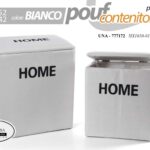 SET 2 CESTE CESTA VIMINI POUF CONTENITORE Portabiancheria BAGNO SALOTTO 52-42 cm