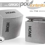 SET 2 CESTE CESTA VIMINI CONTENITORE Portabiancheria BAGNO SALOTTO Grey 52-42 cm