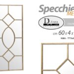 SPECCHIO DA PARETE METALLO SPECCHIERA ORO RETTANGOLARE CLASSICO MODERNO 133*60cm
