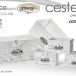 SET 5 CESTE BIANCHE RETTANGOLARI RIV TESSUTO PORTA VESTITI OGGETTI 44/40/22 CM