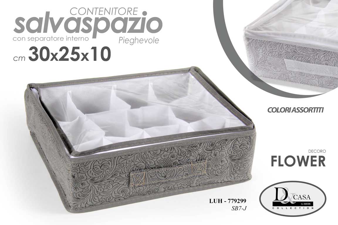 8025569779299 ORGANIZER ARMADIO CASSETTI SALVASPAZIO CONTENITORE GUARDAROBA TNT ASS 30*25*10 - immagine 1