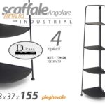 ANGOLIERA ENTRATINA 4 RIPIANI SCAFFALE INGRESSO METALLO ETAGERE PIANTE 155*53*37