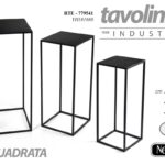 SET TRIS 3 TAVOLINI TAVOLO METALLO SALOTTO GIARDINO MODERNO CLASSICO h70-60-50cm