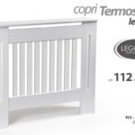 COPRI TERMOSIFONE RADIATORE Calorifero LEGNO BIANCO MODERNO 112*19*81,5