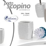 Portascopino da bagno Porta Scopino WC CERAMICA Spazzolone Water MODERNO 40*10
