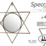 SPECCHIO STELLA DA PARETE METALLO ORO SPECCHIERA MURO CLASSICO MODERNO 40*D46CM