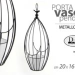 PORTA PIANTE PENDENTE SOSPESO FIORI VASO BIANCO NERO CASA GIARDINO 48*20*16 CM