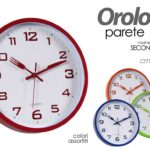OROLOGIO 31*4 CM DA PARETE POSATE CASA MODERNO MOVIMENTO SILENZIOSO COLORI ASS