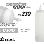 Dispenser dosatore SALSA MAIONESE KETCHUP BOTTIGLIA CONTENITORE PLASTIC 230 ML