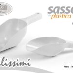 2 SASSOLA DOSATRICE PALETTA SASSOLE USO ALIMENTI FARINA CAFFè BIANCHE