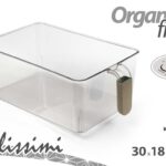 Organizer frigo contenitore cucina salvaspazio cassetto trasparente plast 30 cm
