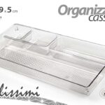 Organizza cassetti organizer cucina bagno ufficio plastica trasparente 40x19 cm