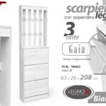 SCARPIERA APPENDIABITI PARETINA SALVASPAZIO SLIM INGRESSO ANTE BIANCA H208*63*23