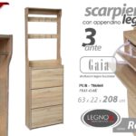 PARETINA SCARPIERA APPENDIABITI MOBILE SCARPE PARETE SALVASPAZIO SLIM 208*63*22