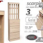 SCARPIERA APPENDIABITI PARETINA SALVASPAZIO SLIM INGRESSO ANTE ROVERE H208*63*23