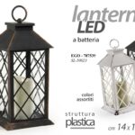 LANTERNA LED Lumino Cero LUCE CASA GIARDINO A BATTERIA PLASTICA ASSORTITI 28 cm